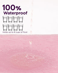 Brosive pink bed pad 36x52 waterproof layer close-up, durable protection.