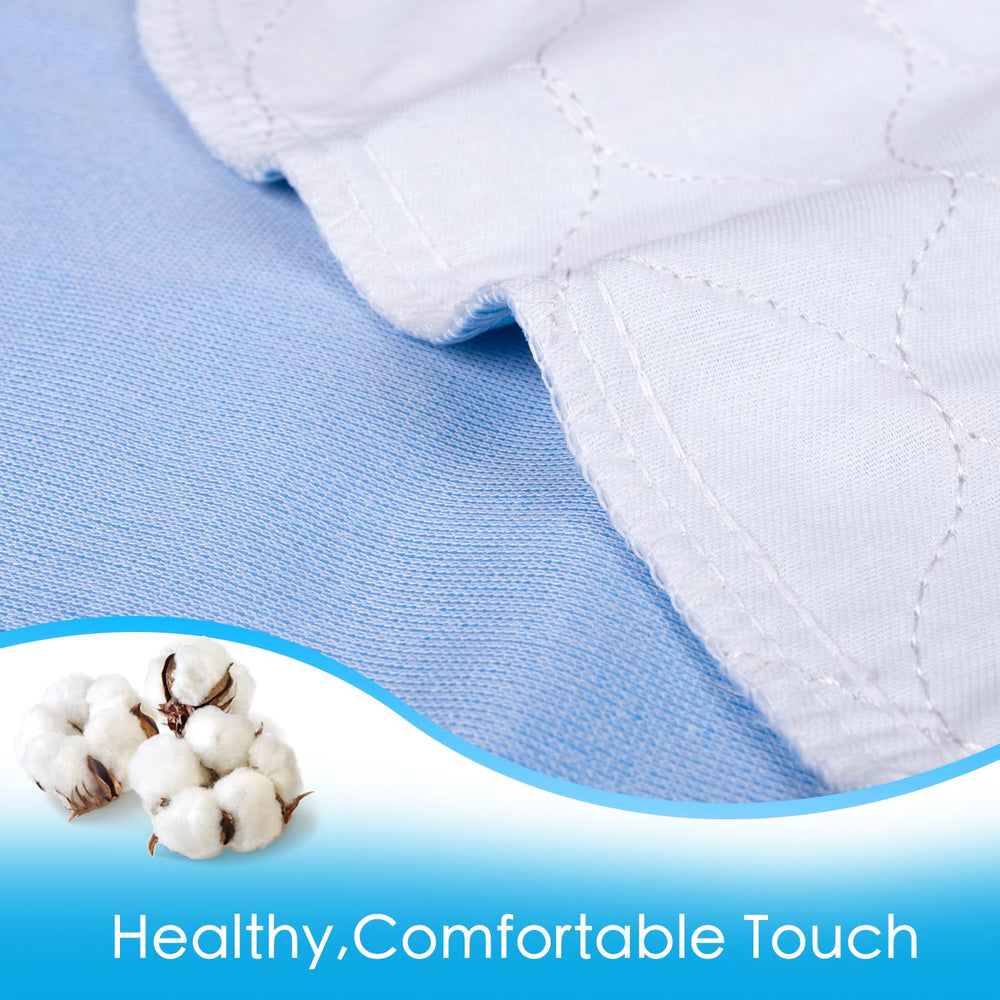 Brosive bed pad features a durable bottom layer for long-lasting protection and reuse.