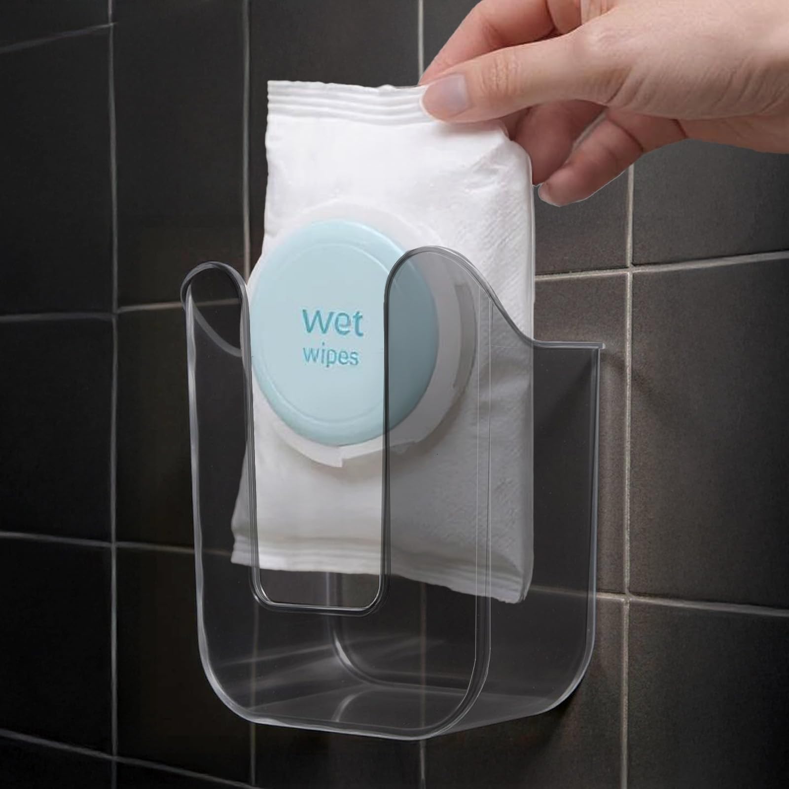 Bruislard bathroom wipe dispenser, versatile for different wipe sizes.