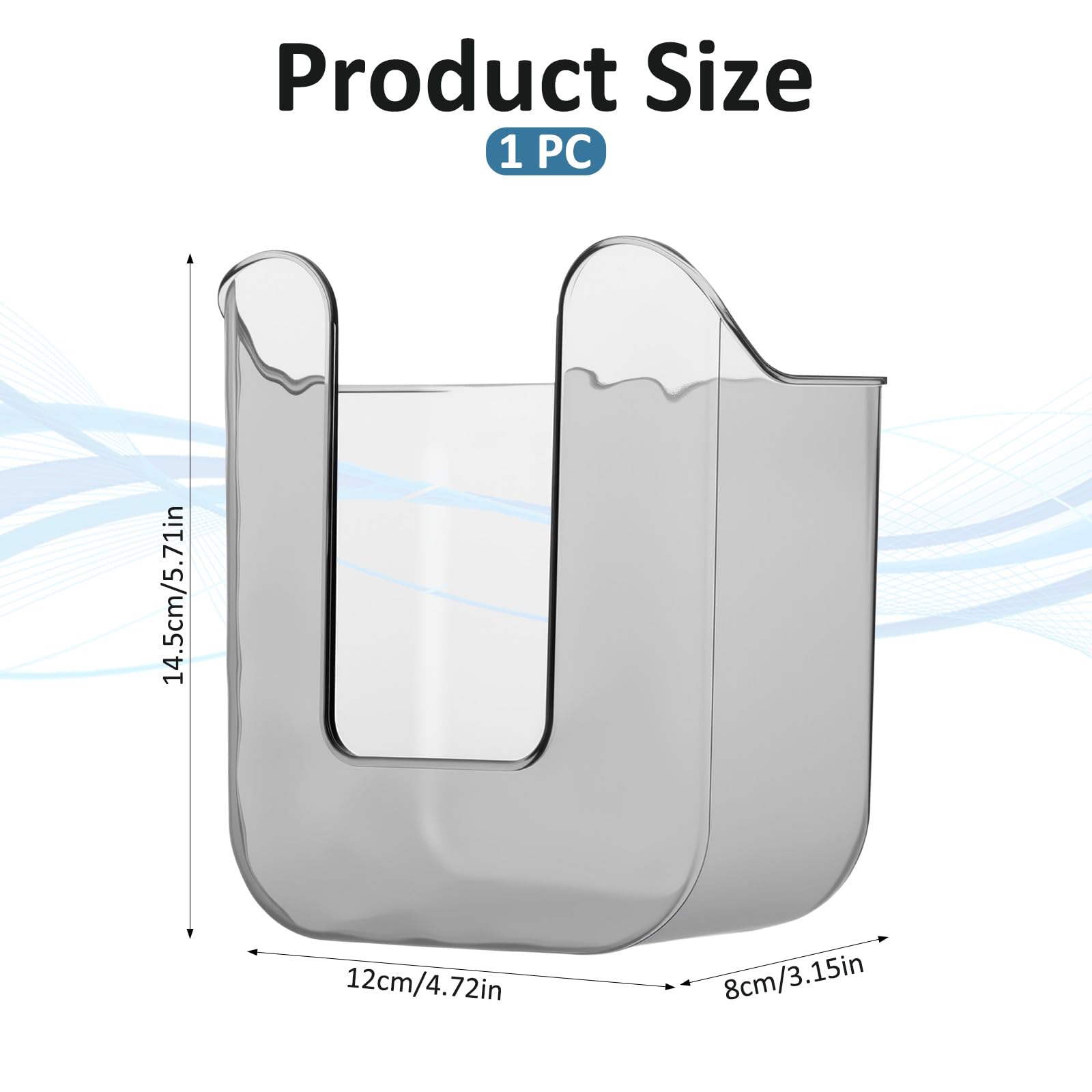 Bruislard wipe holder for bathroom and kitchen, slim design saves counter space.