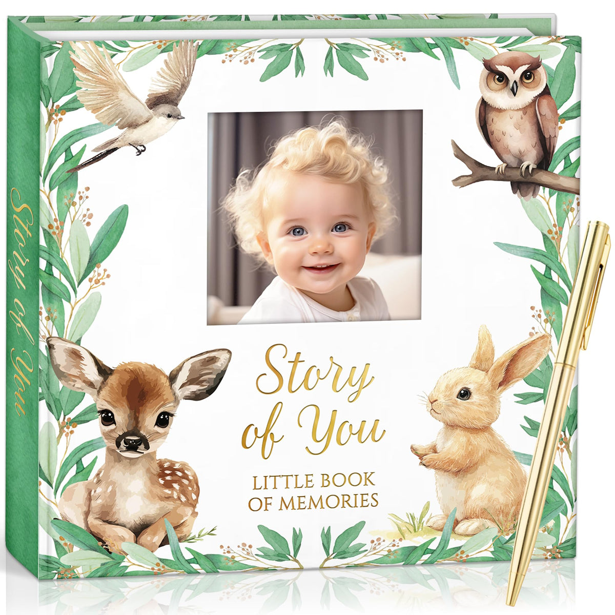 BRUNEI POREI baby memory book deluxe woodland cover preserves milestones beautifully.