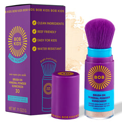 Brush On Block BOB KIDS brush closed for mess-free SPF on the go.