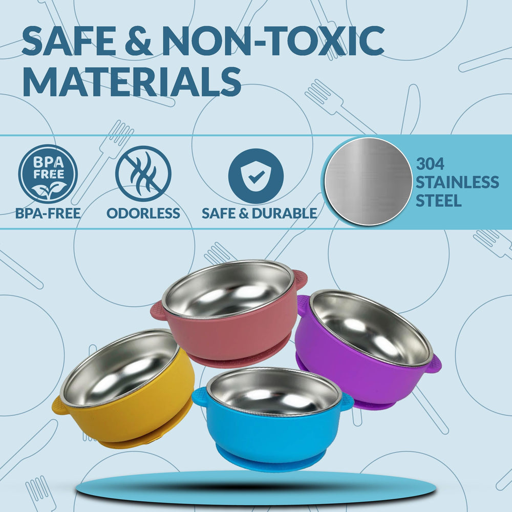 BRYSEVCO lids securely seal bowls for portable meals and daycare