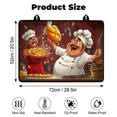 BSFHH anti-slip coating keeps the stove protector steady on the counter during meals