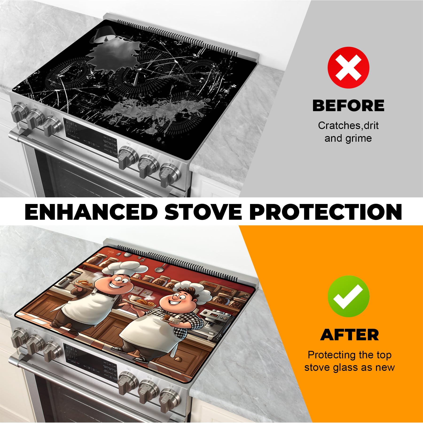 BSFHH anti-slip rubber coating keeps the cover secure during prep