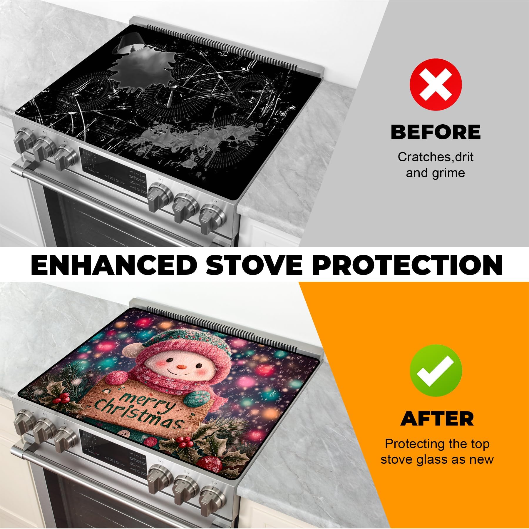 BSFHH easy-clean stove top cover, wipe-clean surface resists grease and spills.