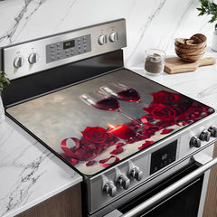BSFHH heat-resistant stove top cover shields glass surface while expanding counter space.