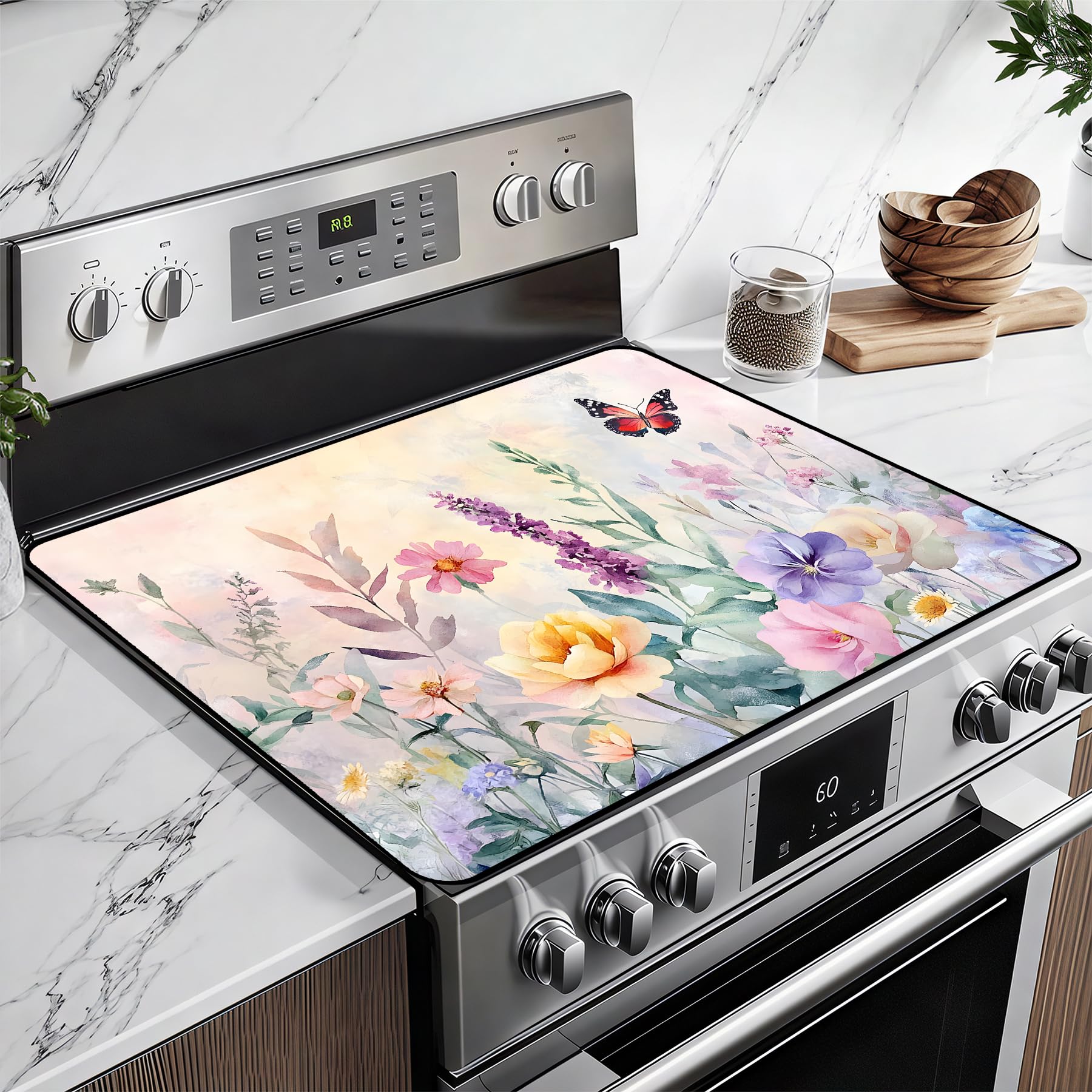 BSFHH heat-resistant stove-top cover protects the full surface from spills and scratches.