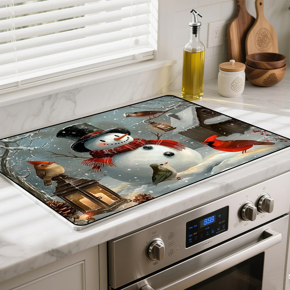 BSFHH heat-resistant stove-top cover on an electric stove adds instant counter space