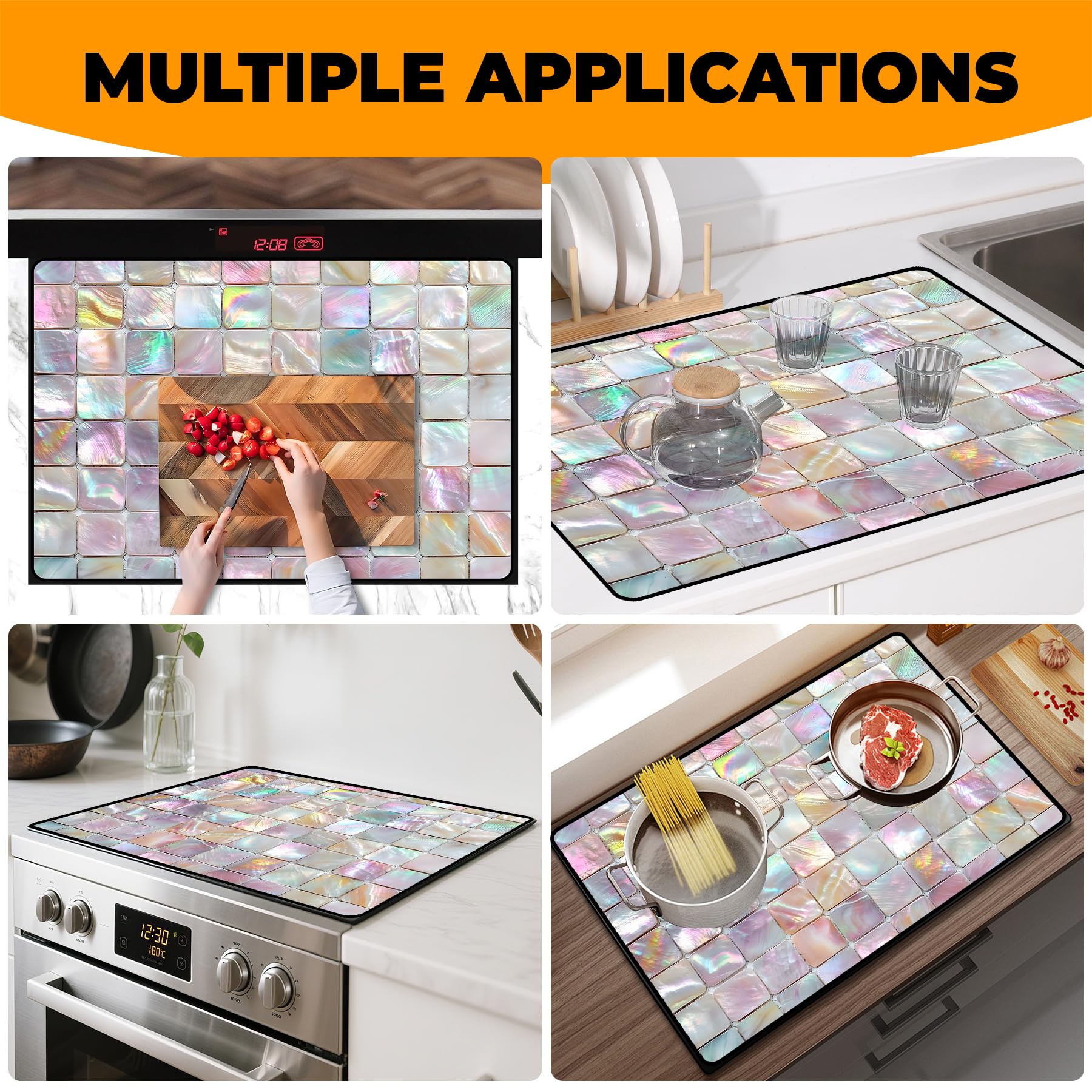 Safe-use reminder not to place on active electric cooktop