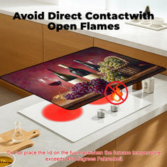 BSFHH scratch-resistant glass surface ready for pots and hot dishes.