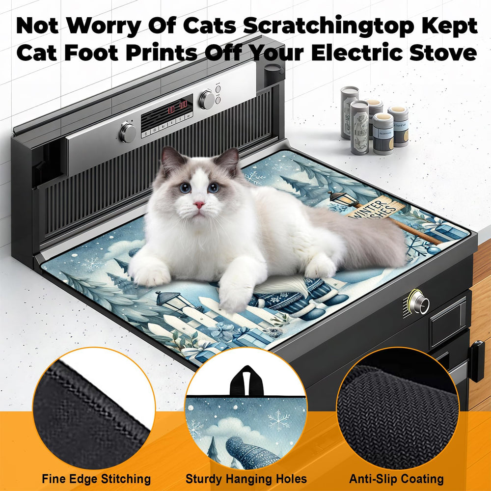 BSFHH scratch-resistant panel protecting stove top from spills and heat