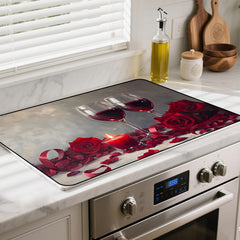 BSFHH stovetop cover with anti-slip coating protects glass surface during cooking.