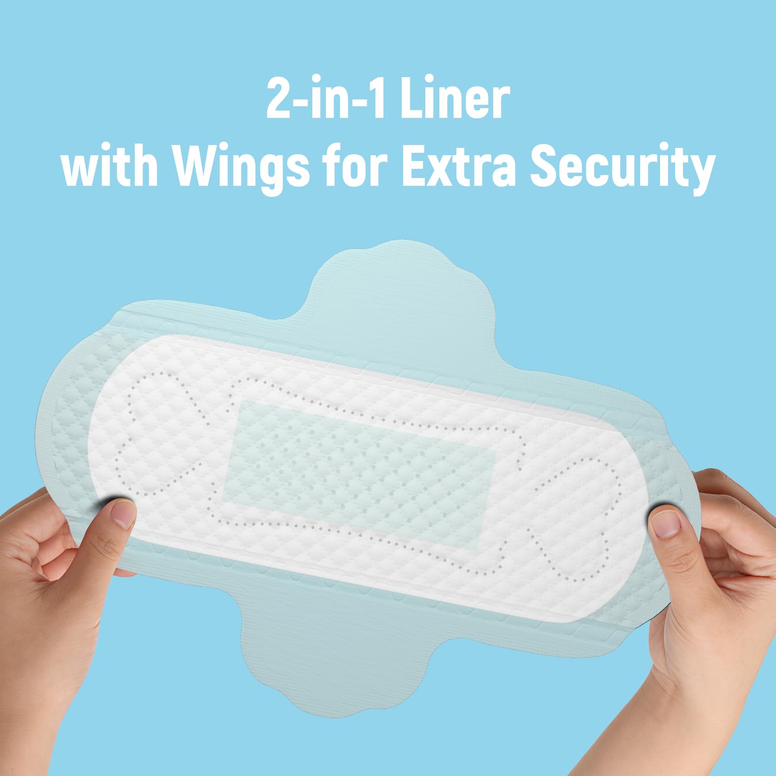 BST Protection panty liner with breathable cover and quick-dry core delivers dryness.