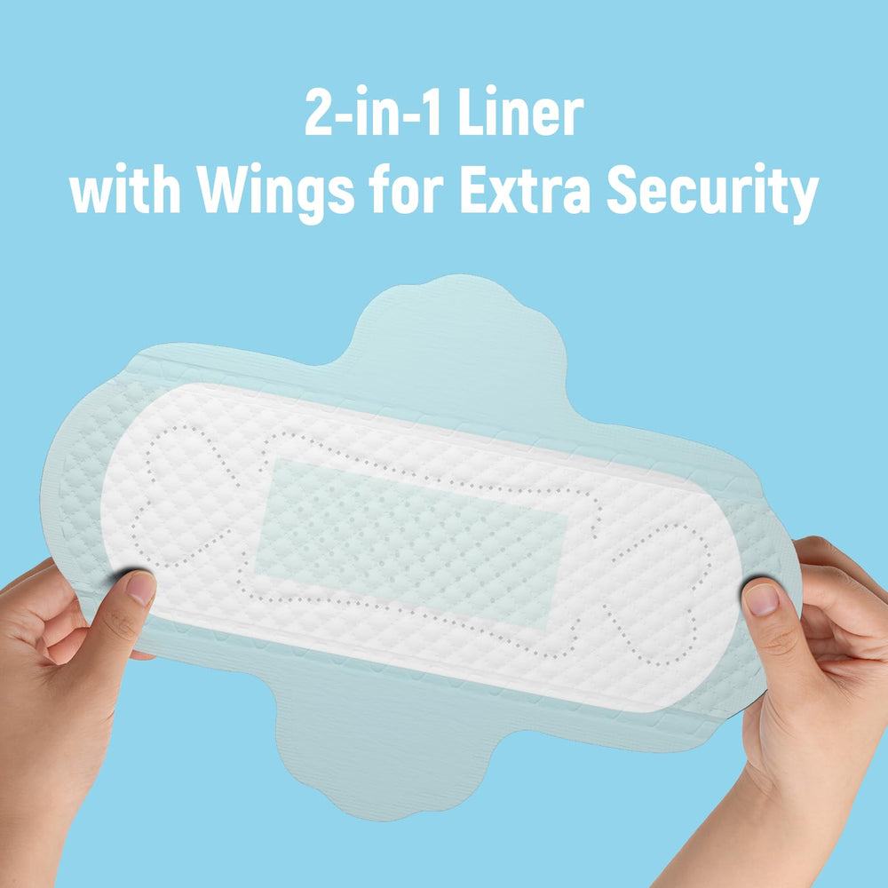 BST Protection panty liner with breathable cover and quick-dry core delivers dryness.