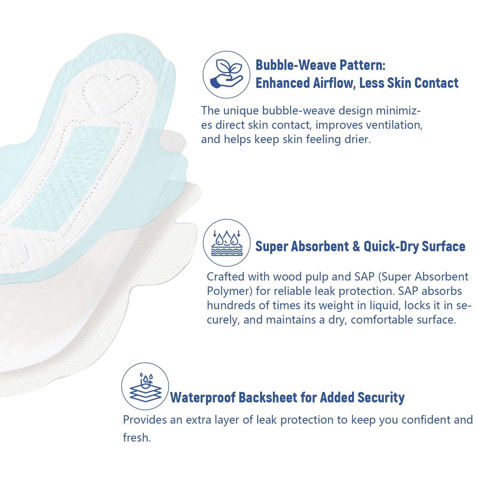 BST Protection mini panty liner, 7.5 inches, ideal for light daily protection.