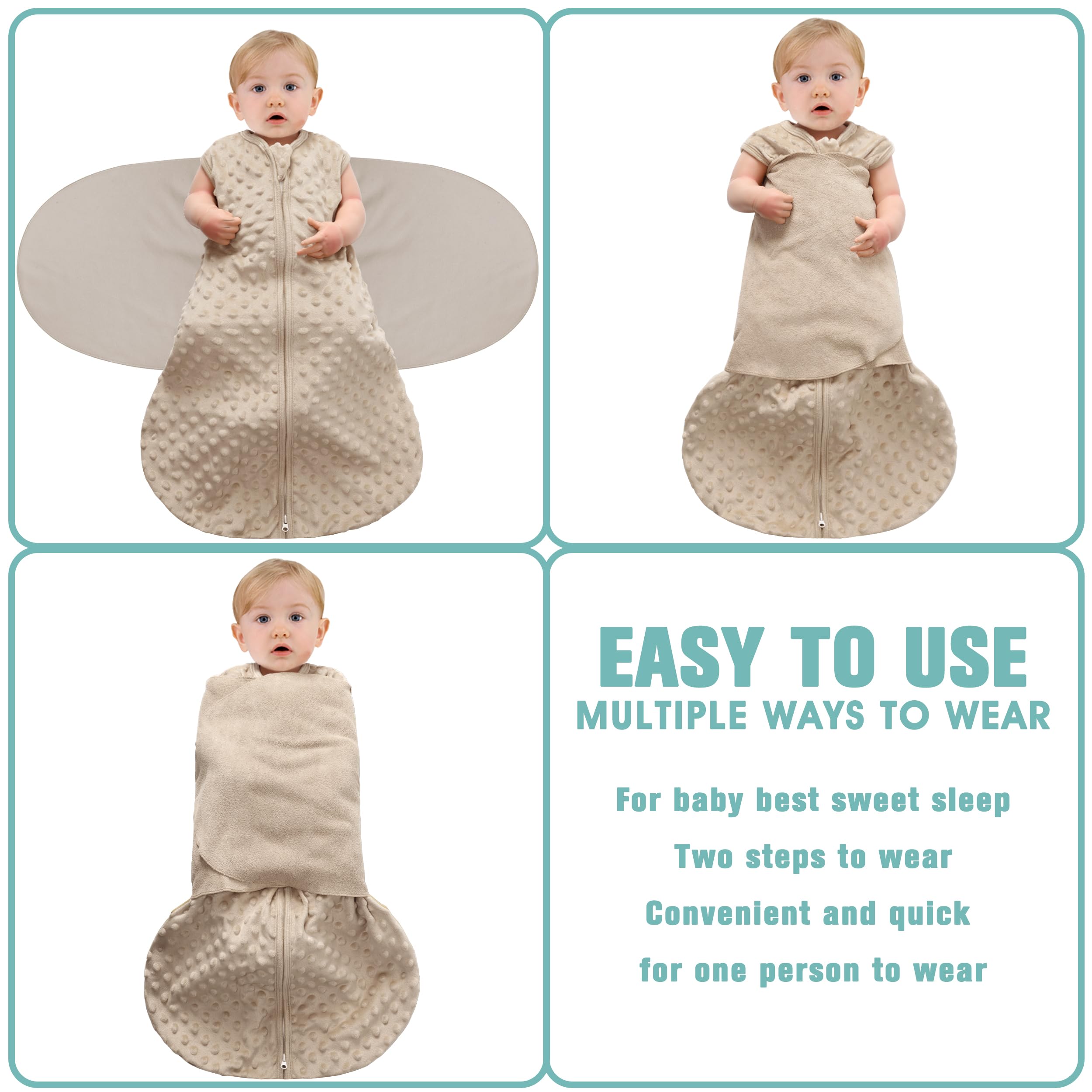 BSTOPPT 3-way swaddle wings, versatile wrap options for soothing transitions.