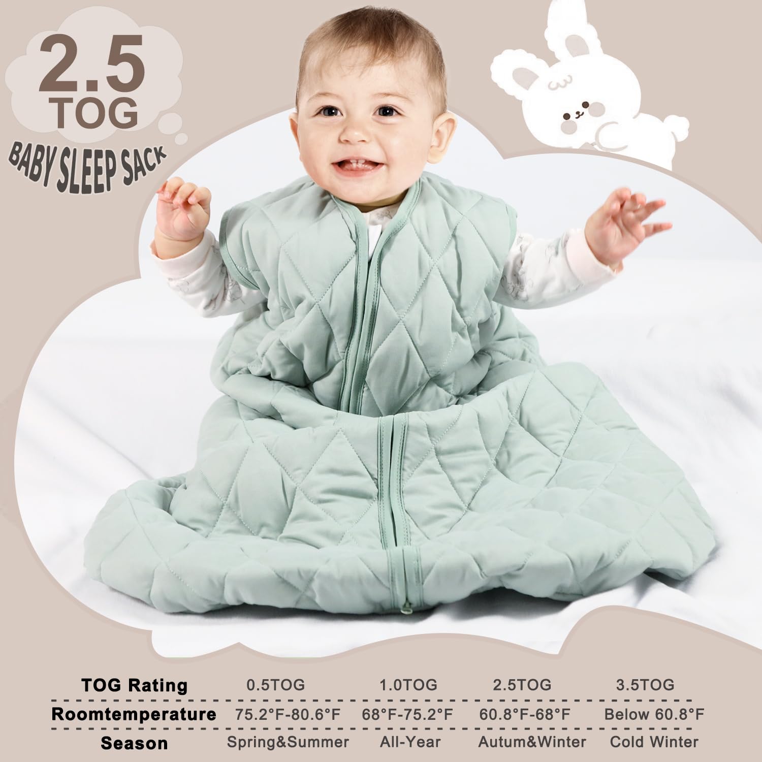 BSTOPPT quilt detail shows even filling for lasting softness during naps.