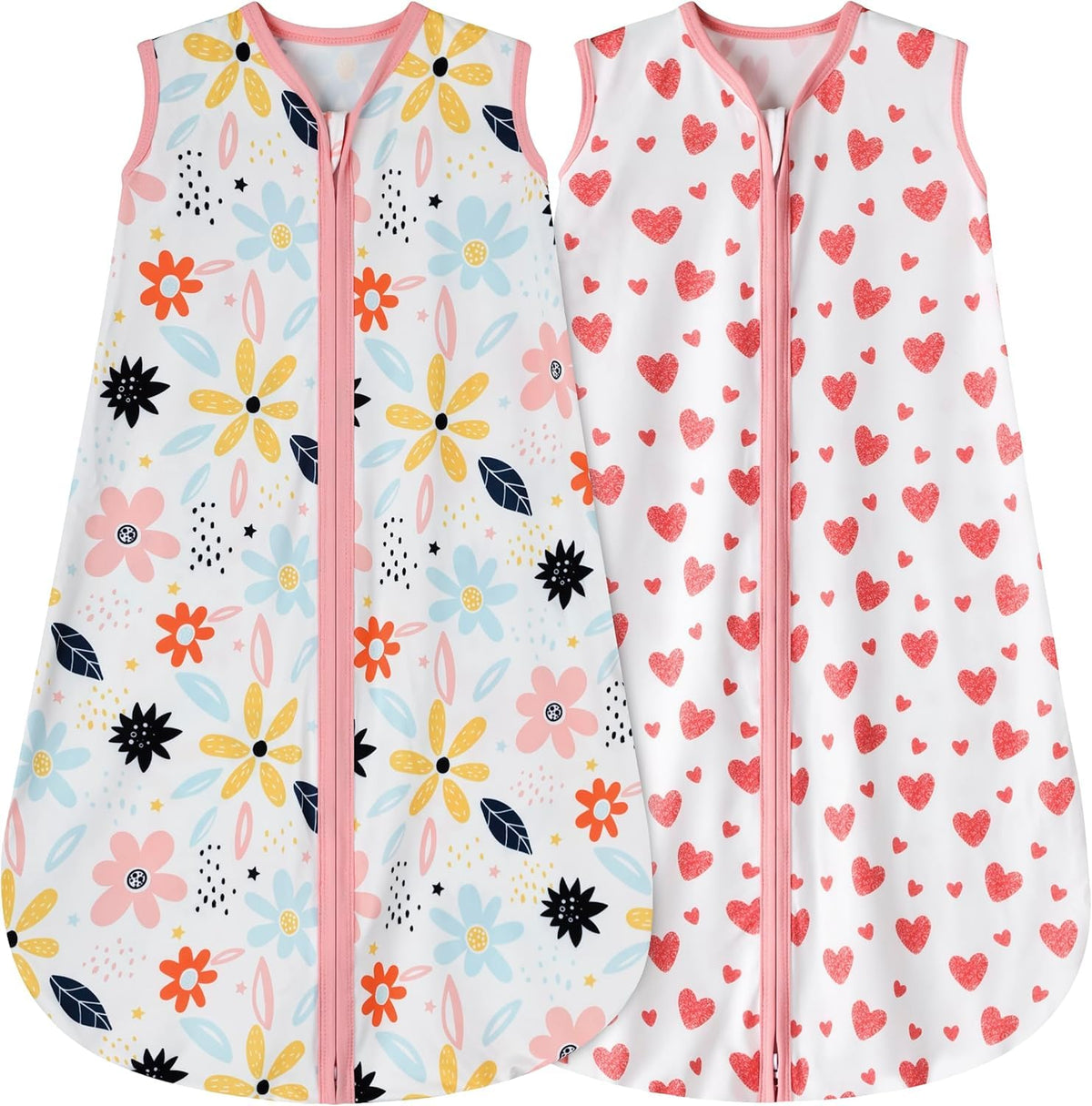 BSTOPPT newborn sleep sack with floral-heart pattern for safer sleep and self-soothing.
