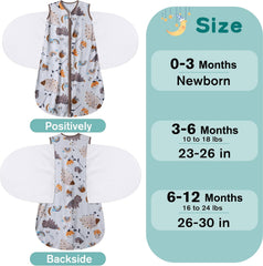 BSTOPPT reverse zipper for easy diaper changes without unswaddling.
