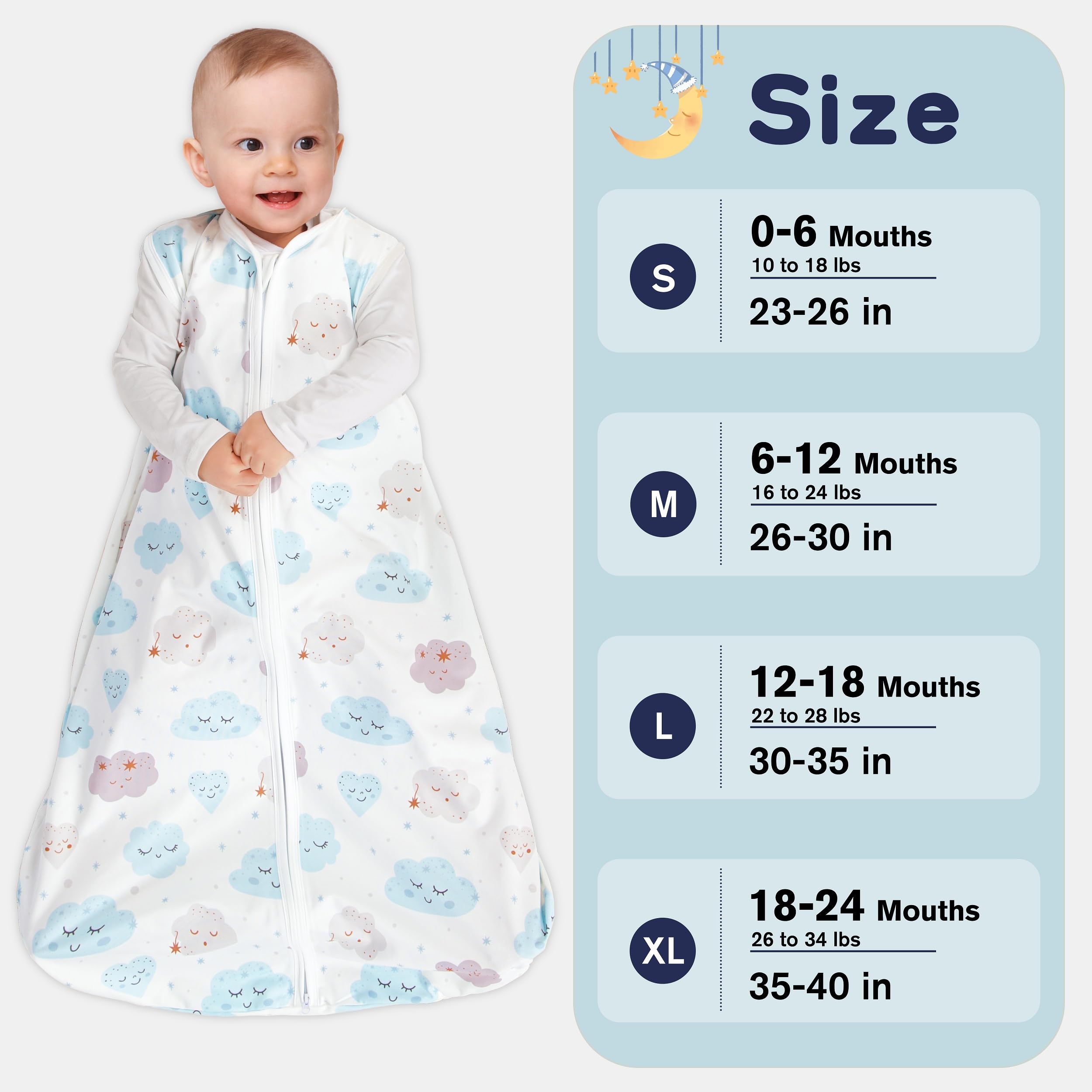 BSTOPPT sleep sack design with leg space to allow movement while staying warm.