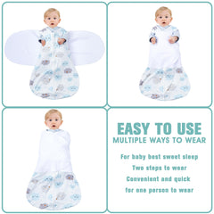 BSTOPPT swaddle wings in soft cotton offer snug comfort during night sleep