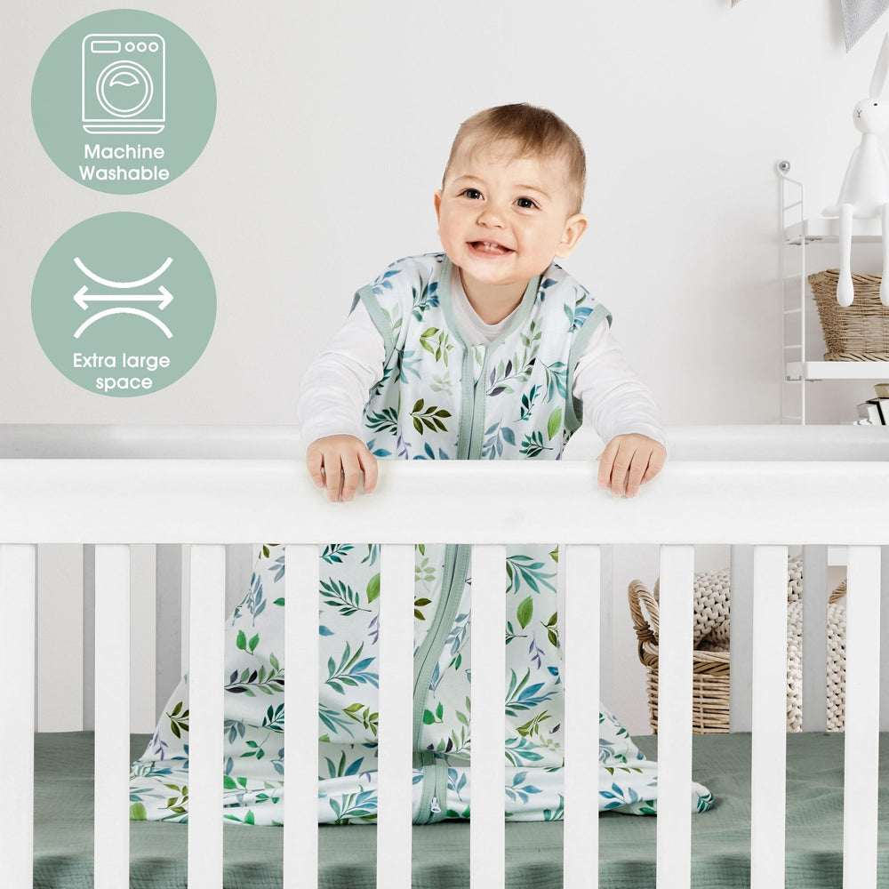 BSTOPPT wearable blanket with a convenient 2-way zipper for overnight diaper changes.