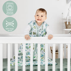 BSTOPPT wearable blanket with a convenient 2-way zipper for overnight diaper changes.
