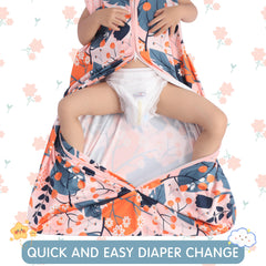 BSTOPPT baby sleep sack with Tulips pattern; cozy warmth for night sleep.