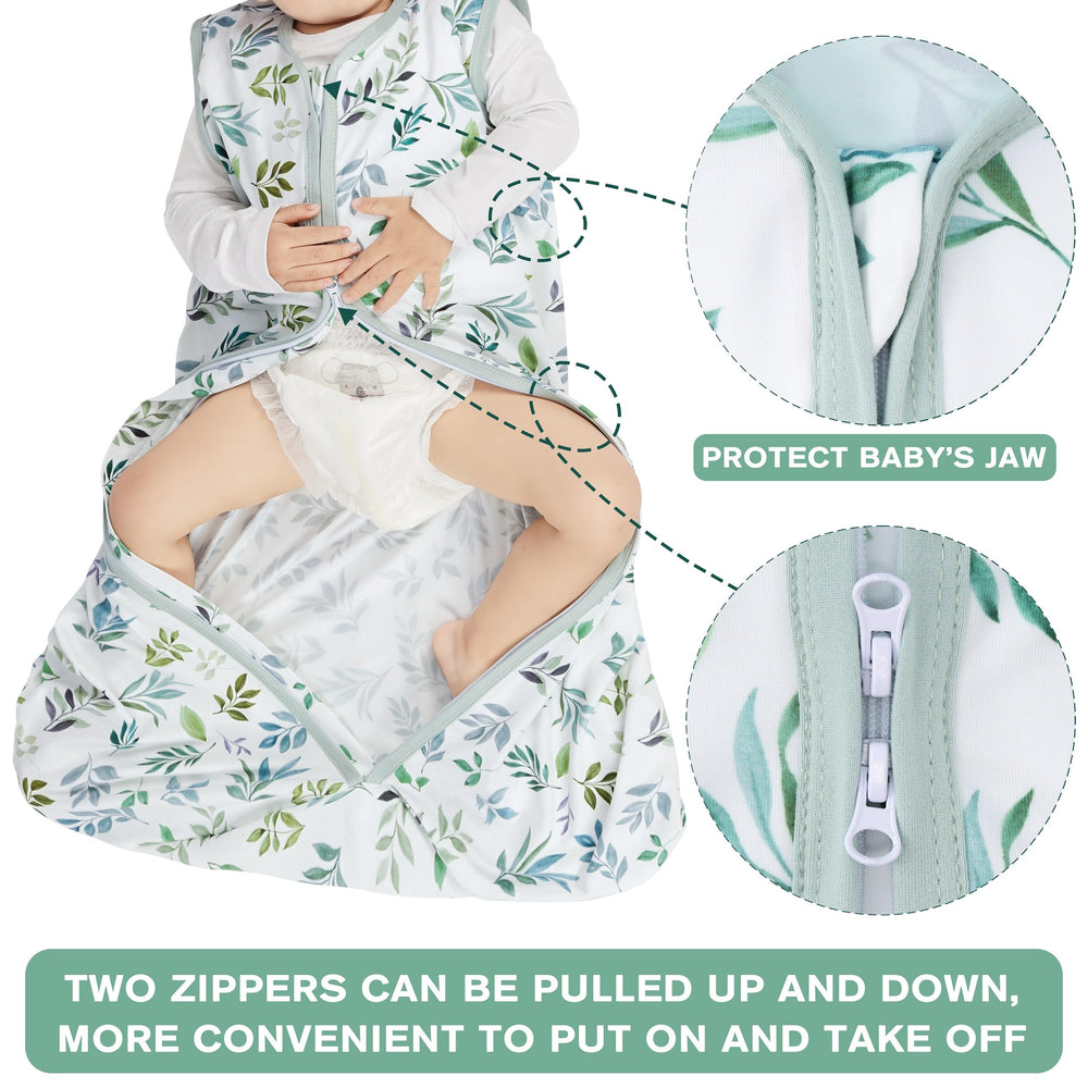 BSTOPT sleep sack displays extra leg room for natural movement.