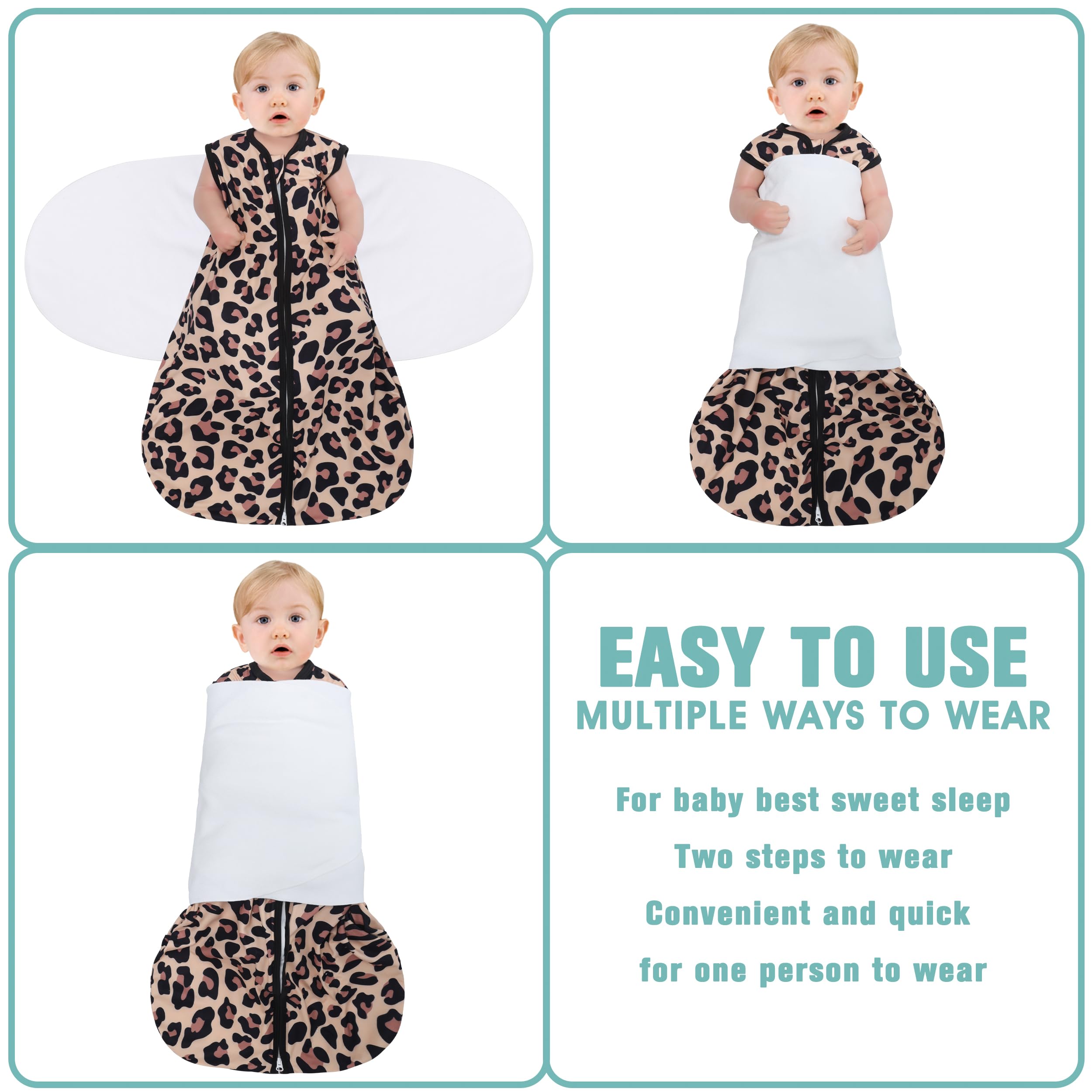 BSTOPPT 3-way adjustable swaddle supports arm-in and self-soothing.