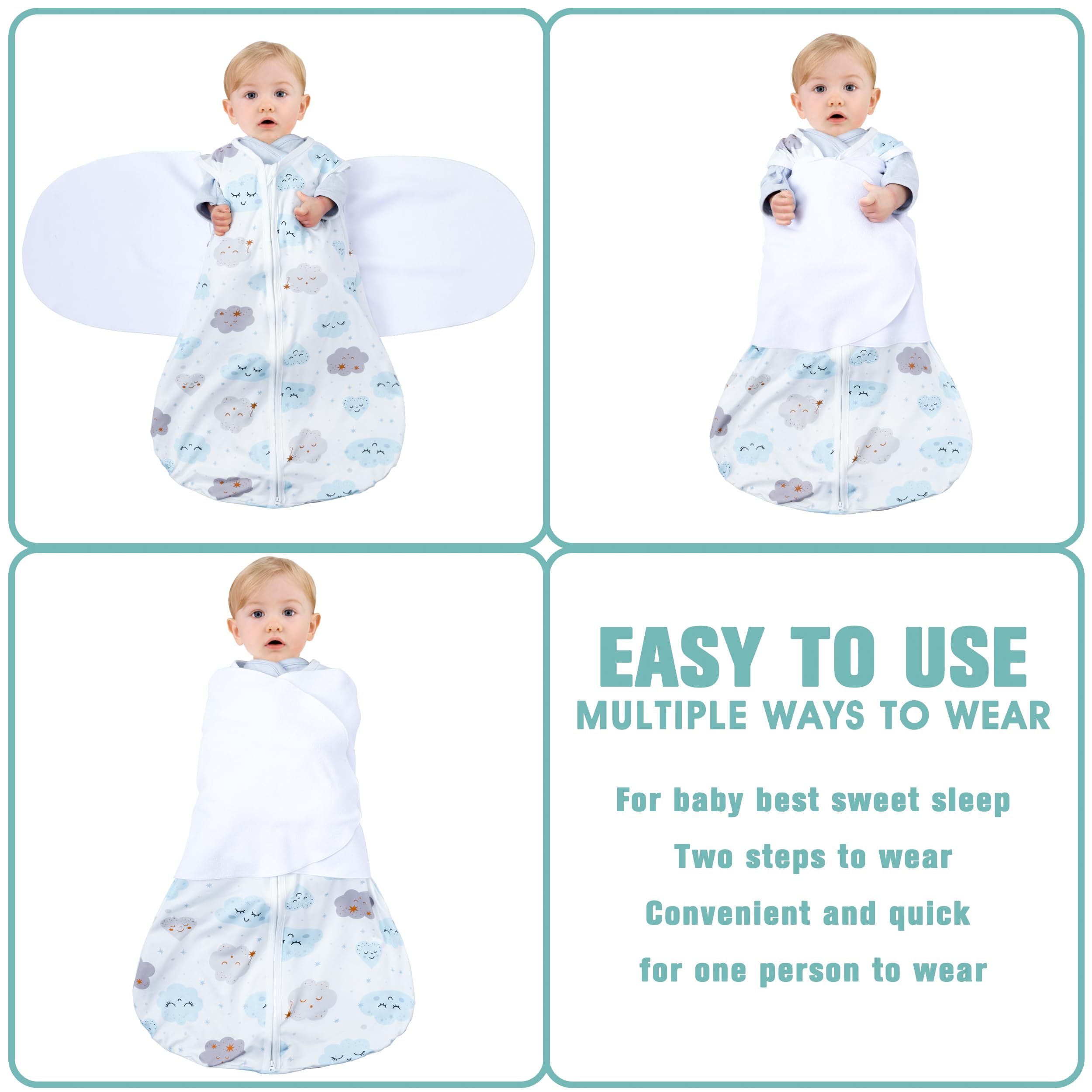 BSTOPPT Sleep Sack three-way adjustments arm-in, arm-out and double-arm-out versatility