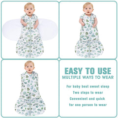 BSTOPPT leaf sleep sack bottom zipper enables easy diaper changes