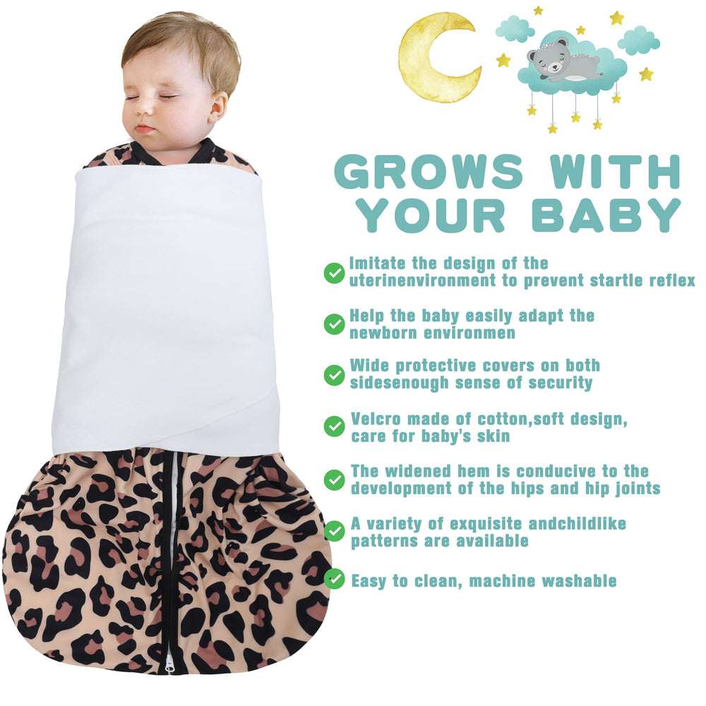BSTOPPT newborn sleep sack cobble fabric close-up highlights breathable material for mild climates.