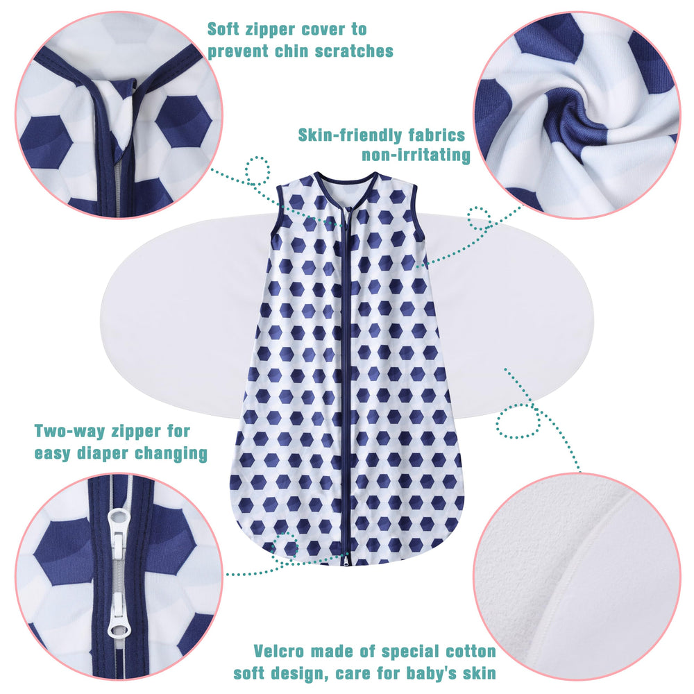 BSTOPT newborn sleep sack sleeveless design reduces overheating while keeping baby secure