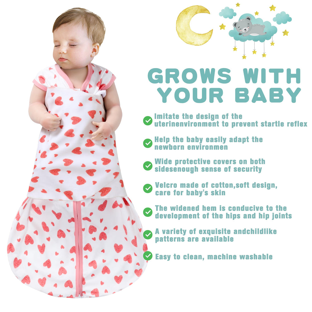 BSTOPPT swaddle wings close-up highlighting soft cotton fabric and secure fit.