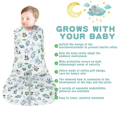 BSTOPPT sleep sack swaddle wings close-up in soft cotton for safe, comfortable swaddling.