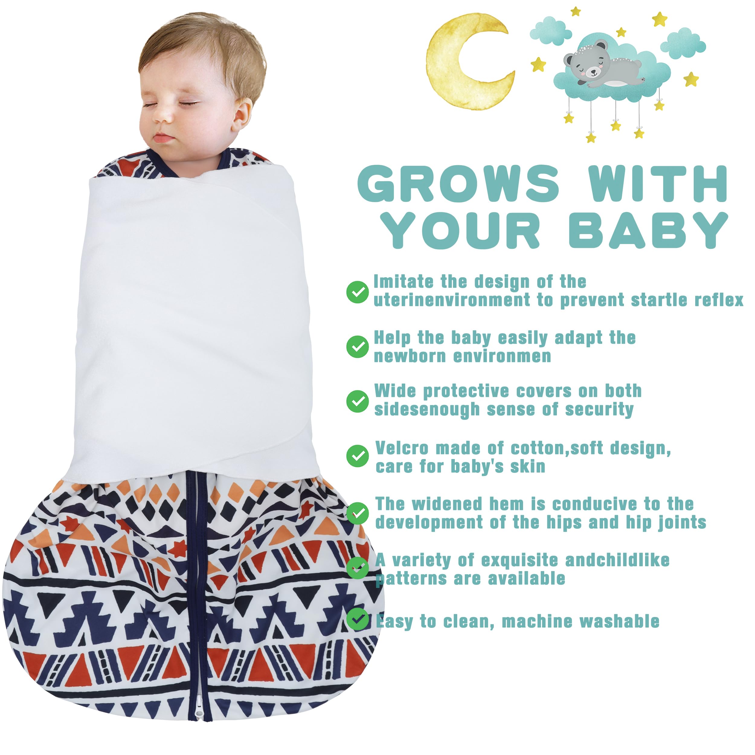 BSTOPT newborn sleep sack TOG 0-5 demonstrates breathable warmth for mild nights