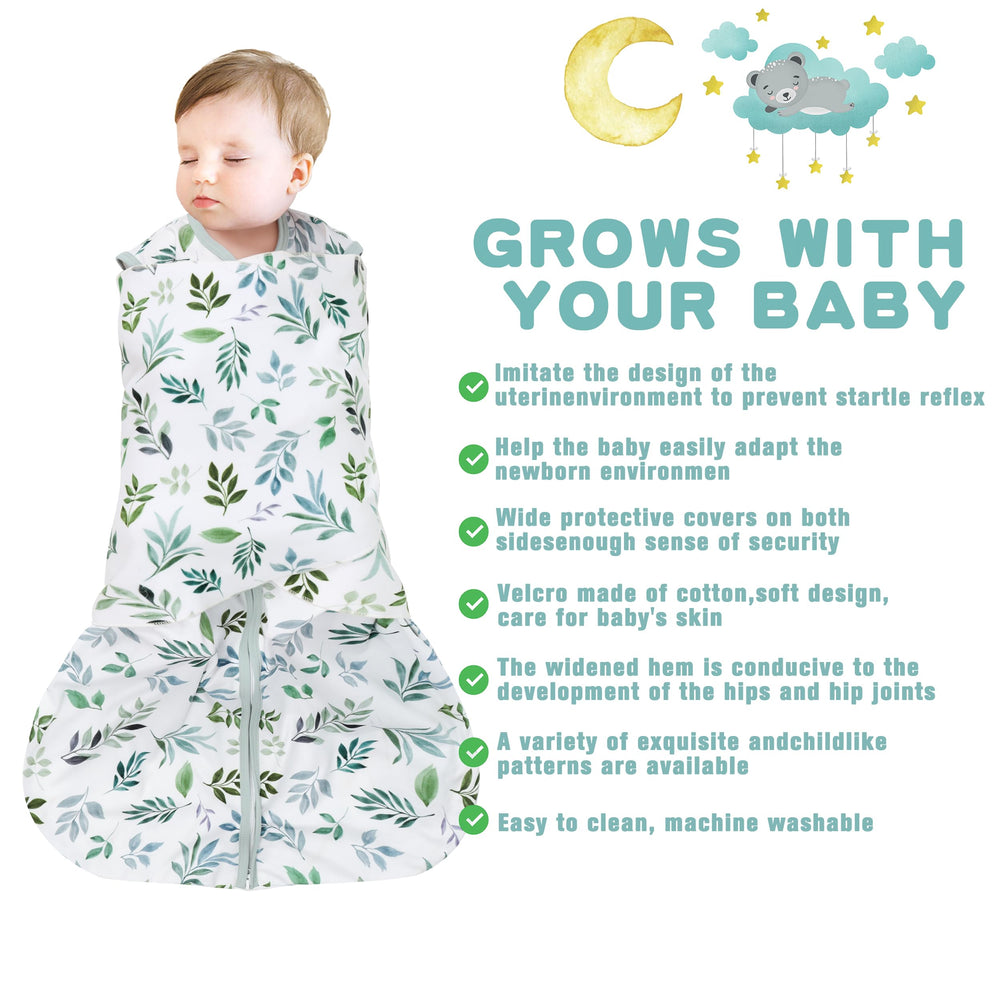 BSTOPPT newborn swaddle wings in soft cotton support gentle, adjustable swaddling.