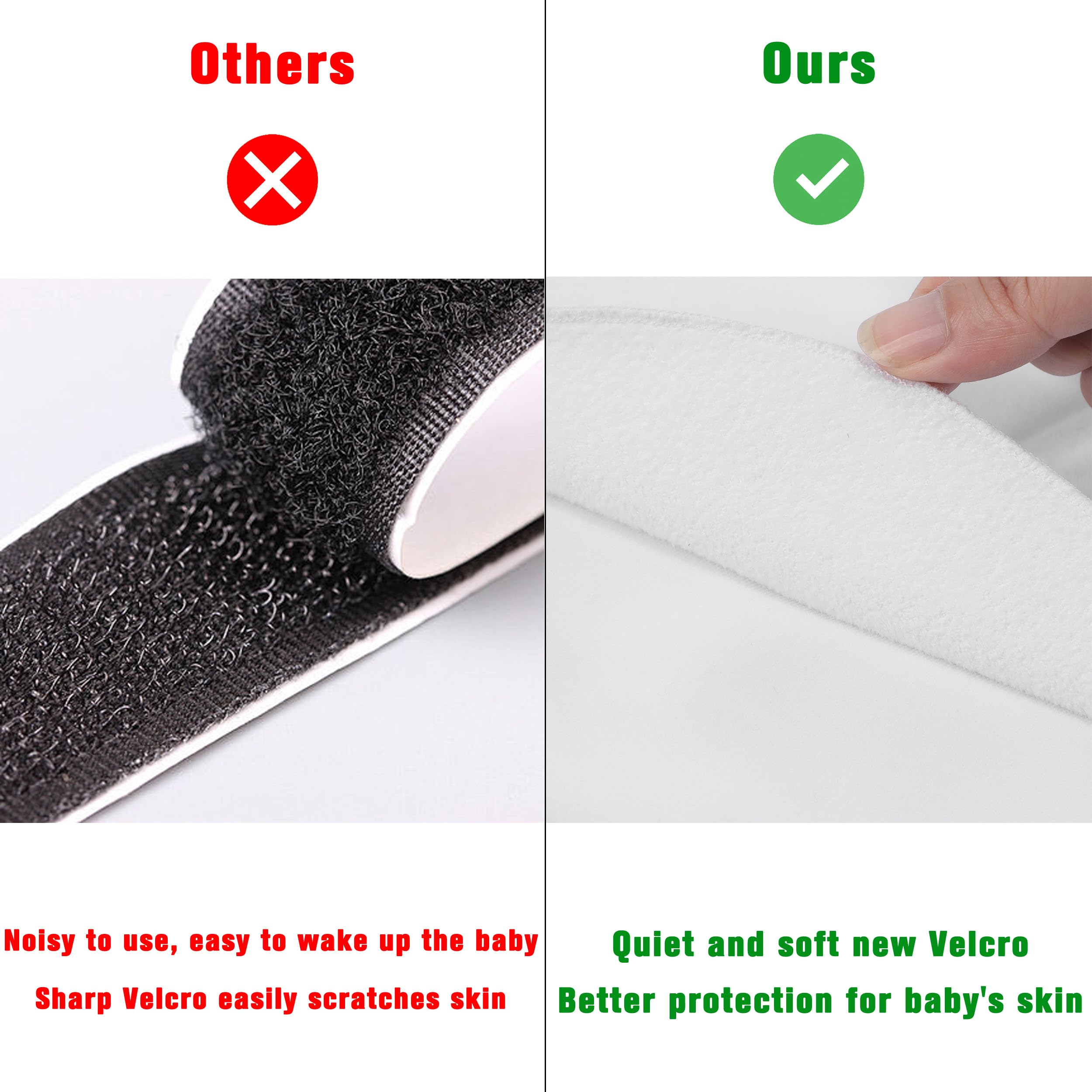 BSTOPPT reverse zipper for easy diaper changes without unswaddling.