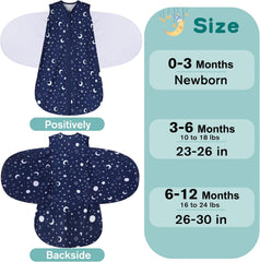 BSTOPPT reverse zipper enables diaper changes without unswaddling.