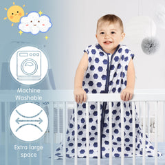 BSTOPPT sleep sack blue leg-space design keeps baby securely warm