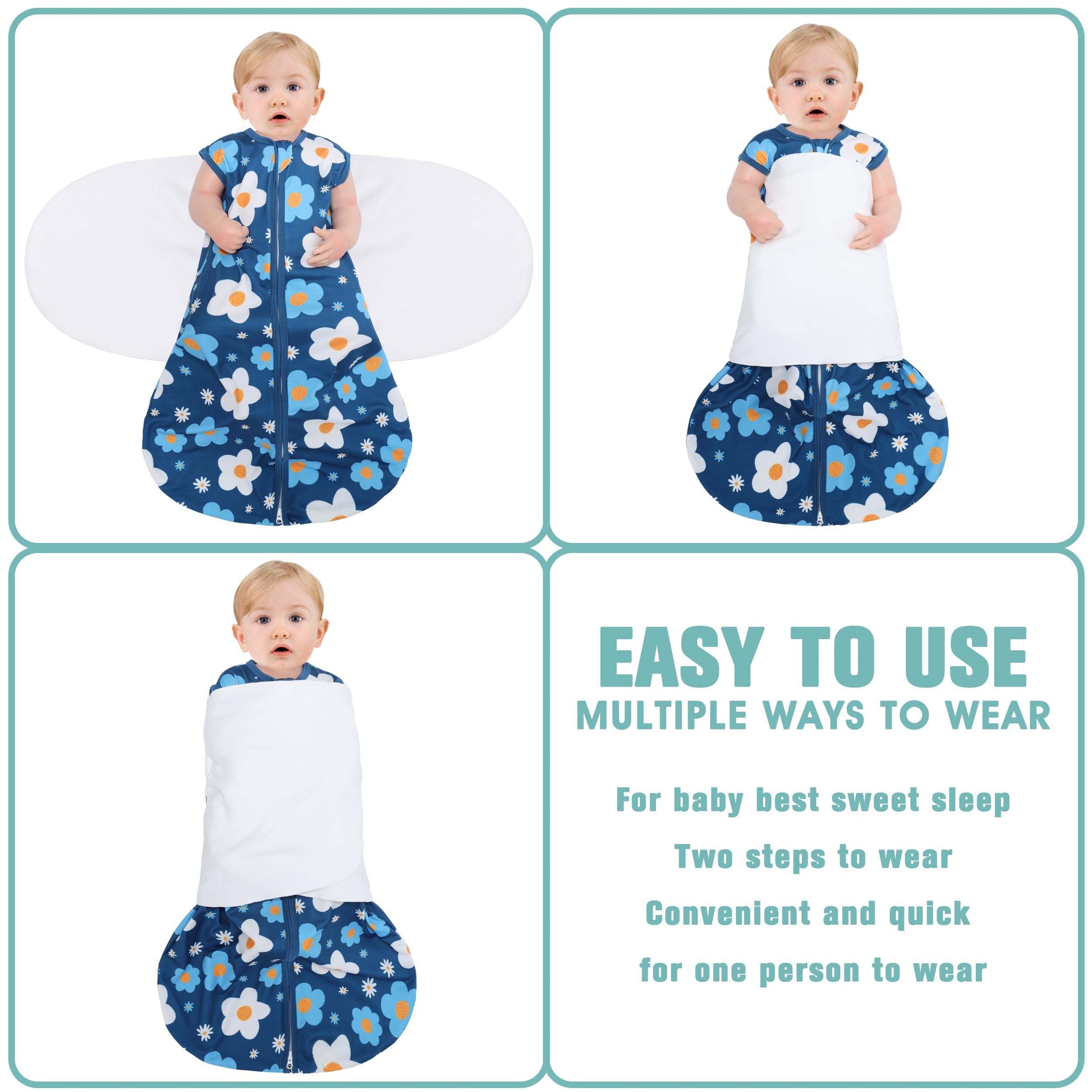 BSTOPPT three-way swaddle options support customized sleep routines.