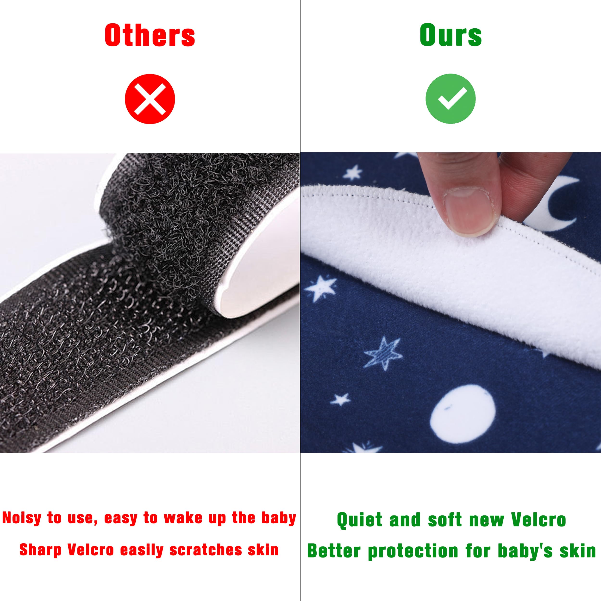 BSTOPPT TOG 0.5 light swaddle, upgradeable to TOG 1.0 for extra warmth.