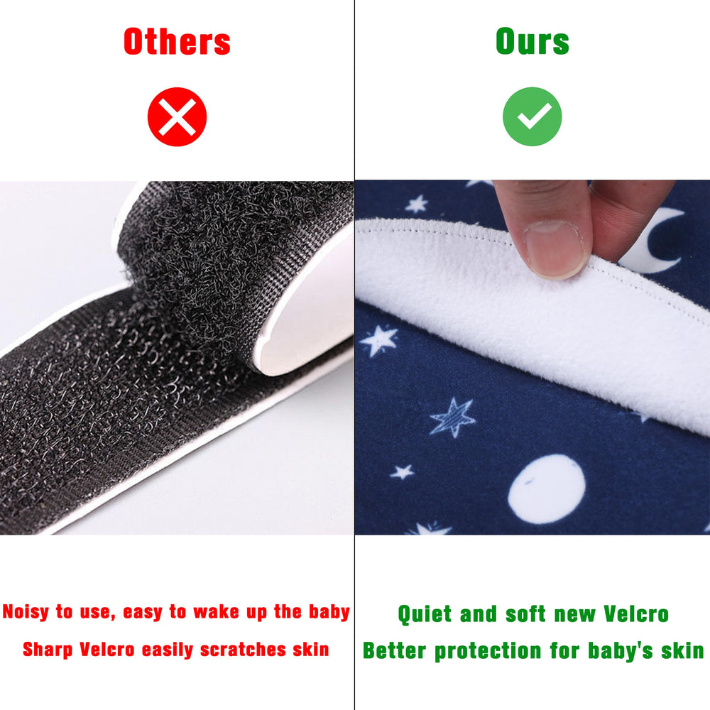 BSTOPPT TOG 0.5 light swaddle, upgradeable to TOG 1.0 for extra warmth.
