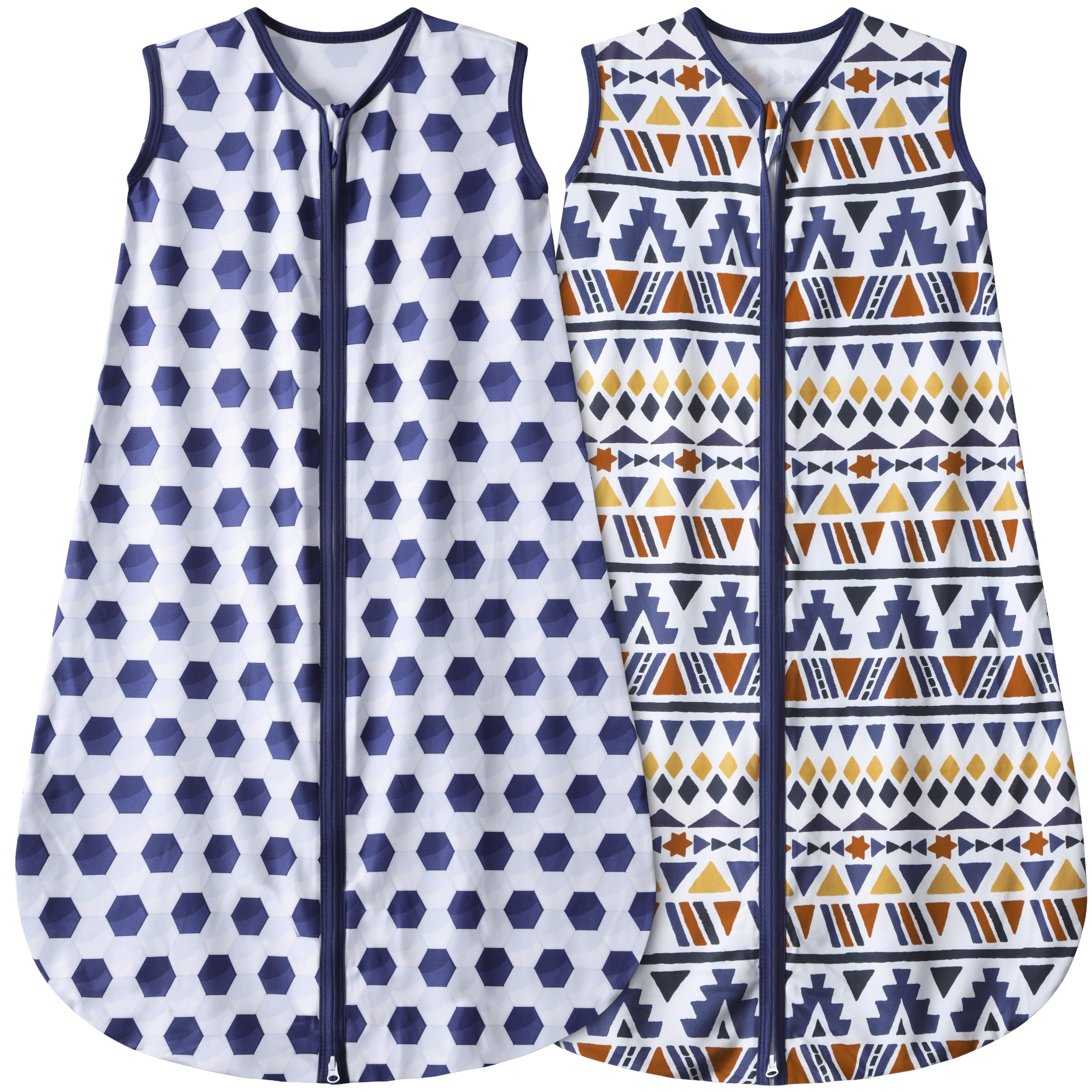BSTOPPT baby sleeping bag model wearing demonstrates cozy fit and mobility