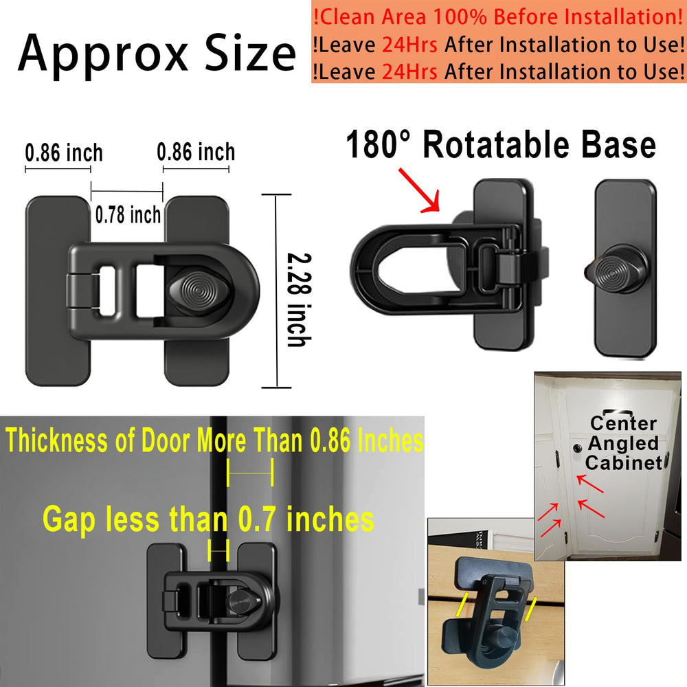 Bstsilver lock on cabinet edge demonstrates tool-free installation