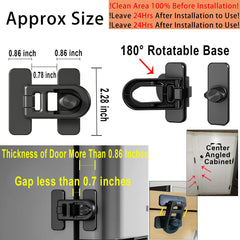 Bstsilver lock on cabinet edge demonstrates tool-free installation