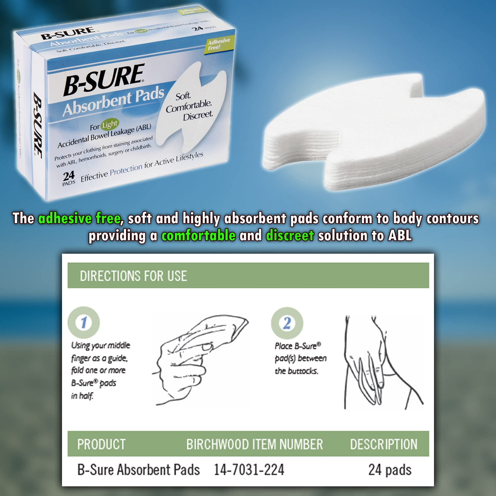 B-Sure liner with white topsheet and backsheet for a clean appearance