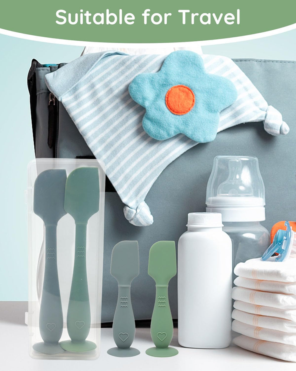 btrfe easy-clean silicone spatula prevents fingernail residue